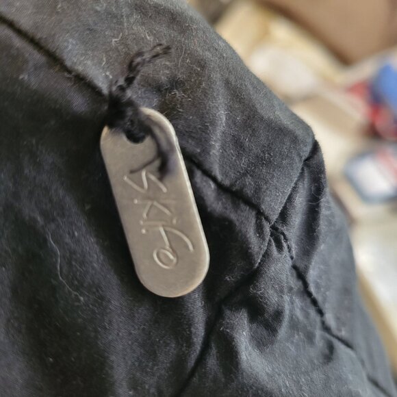 Vintage 90's Oversized Skif Black Cowl Neck Cotton Top - Picture 5 of 10